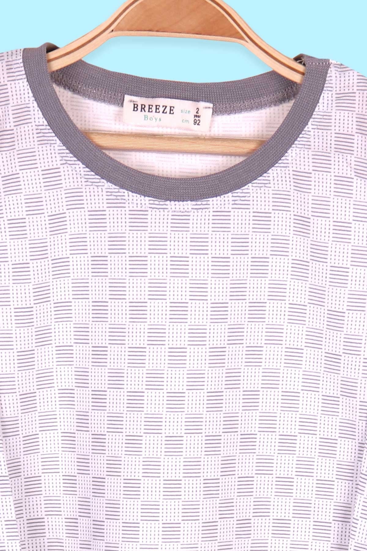 Breeze Erkek Çocuk Pijama Takımı Desenli Ekru (2-6 Yaş)