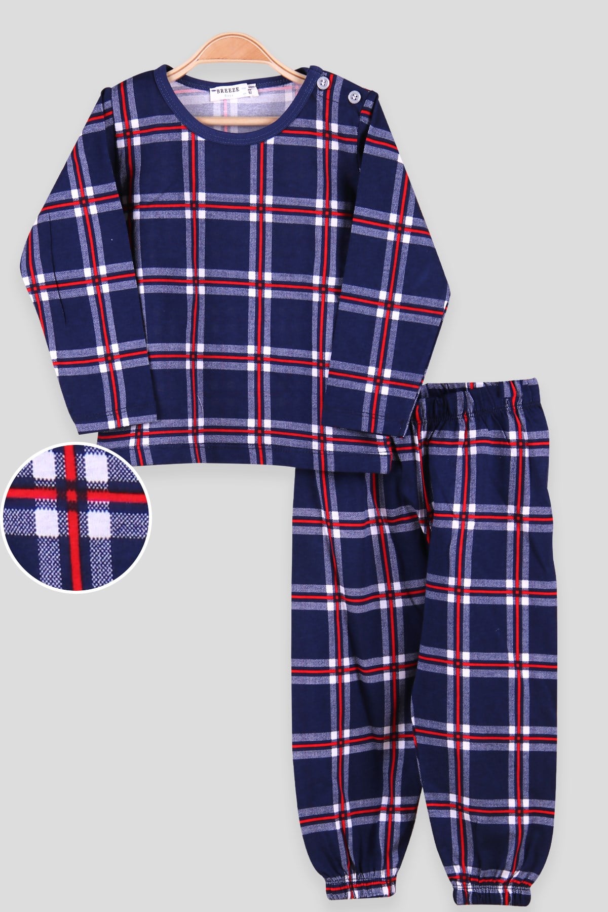 Breeze Erkek Çocuk Pijama Takımı Desenli Lacivert (2-6 Yaş)