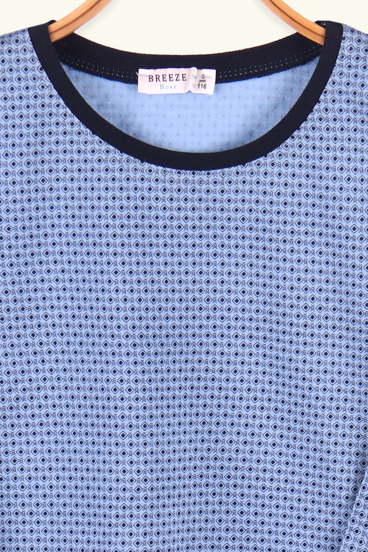 Breeze Erkek Çocuk Pijama Takımı Desenli Mavi (6-10 Yaş)
