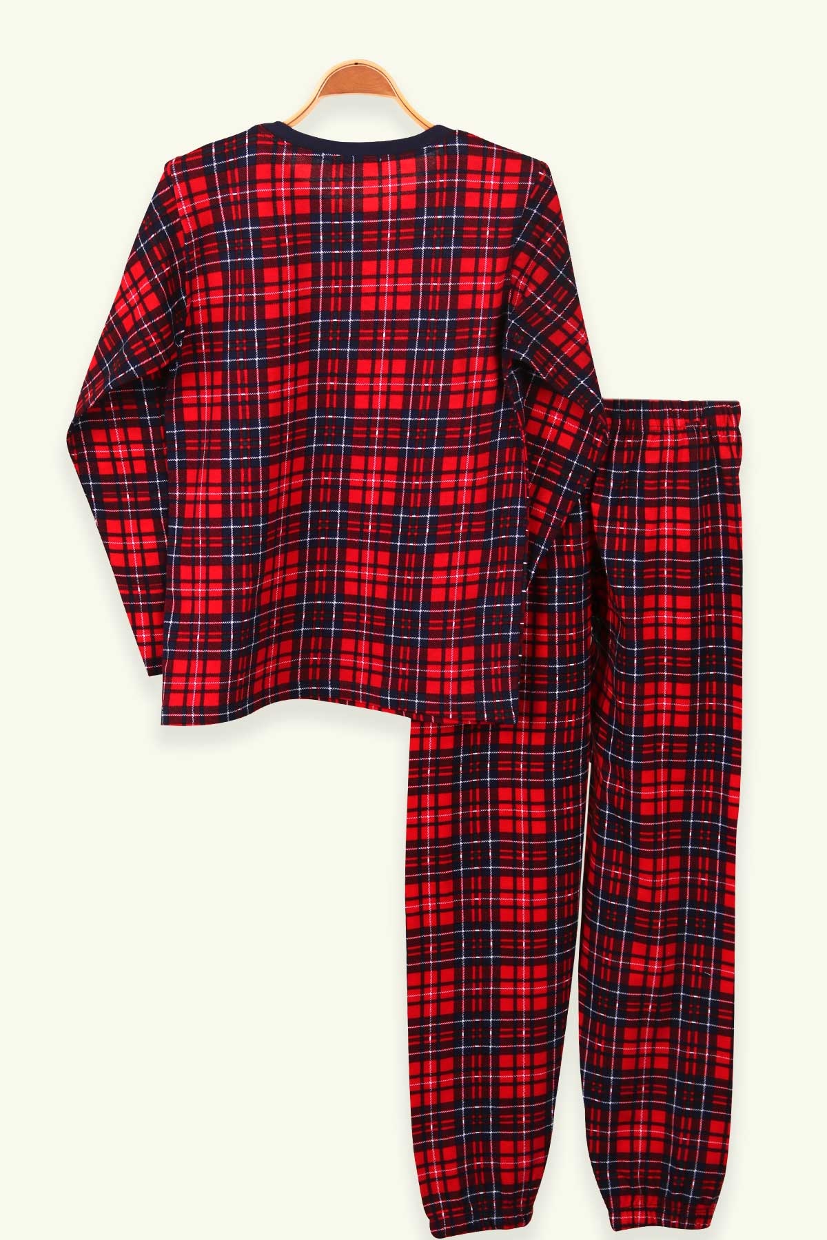 Breeze Erkek Çocuk Pijama Takımı Ekoseli Kırmızı (9-12 Yaş)