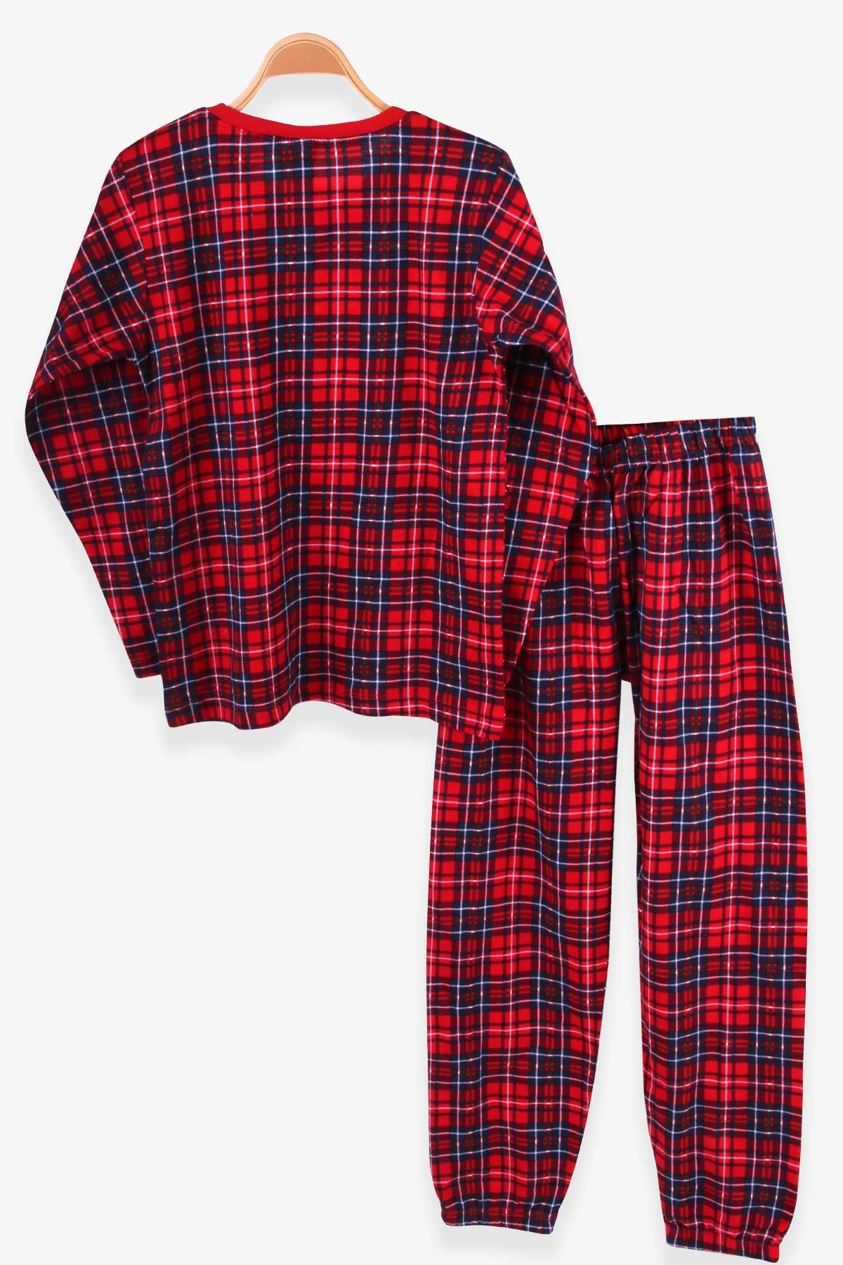 Breeze Erkek Çocuk Pijama Takımı Ekose Desenli Kırmızı (9-12 Yaş)