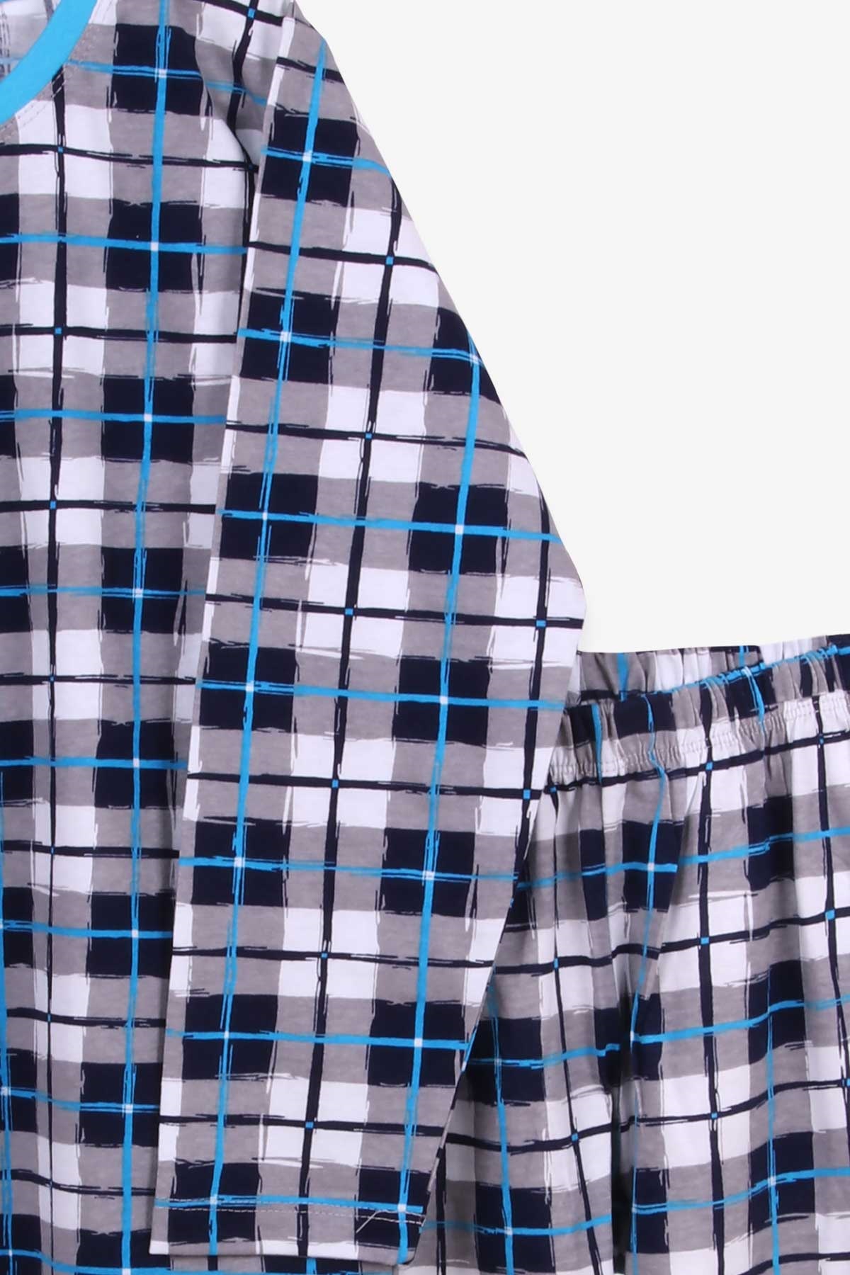 Breeze Erkek Çocuk Pijama Takımı Ekoseli Karışık Renk (9-14 Yaş)