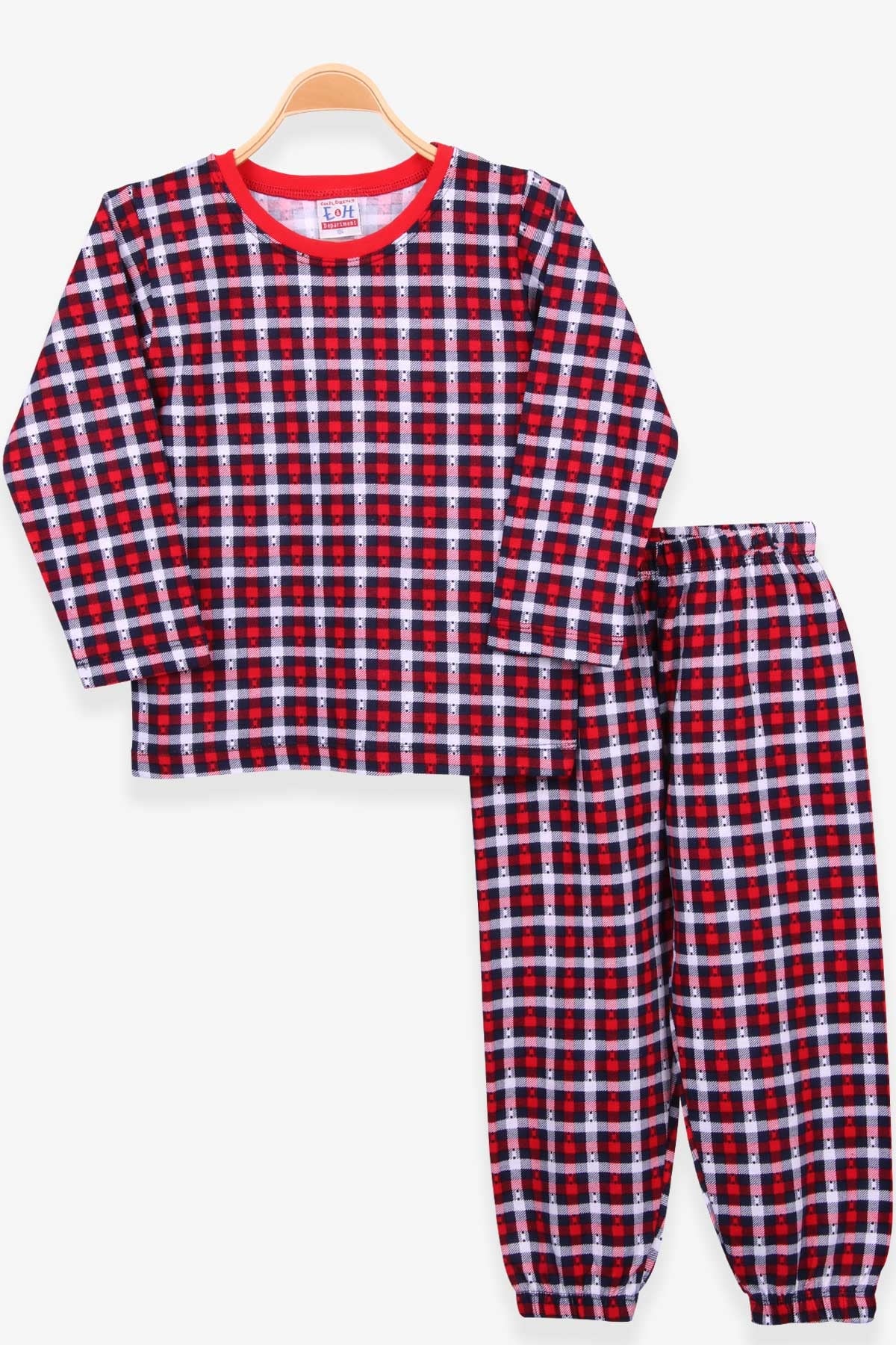 Breeze Erkek Çocuk Pijama Takımı Ekoseli Karışık Renk (4-8 Yaş)