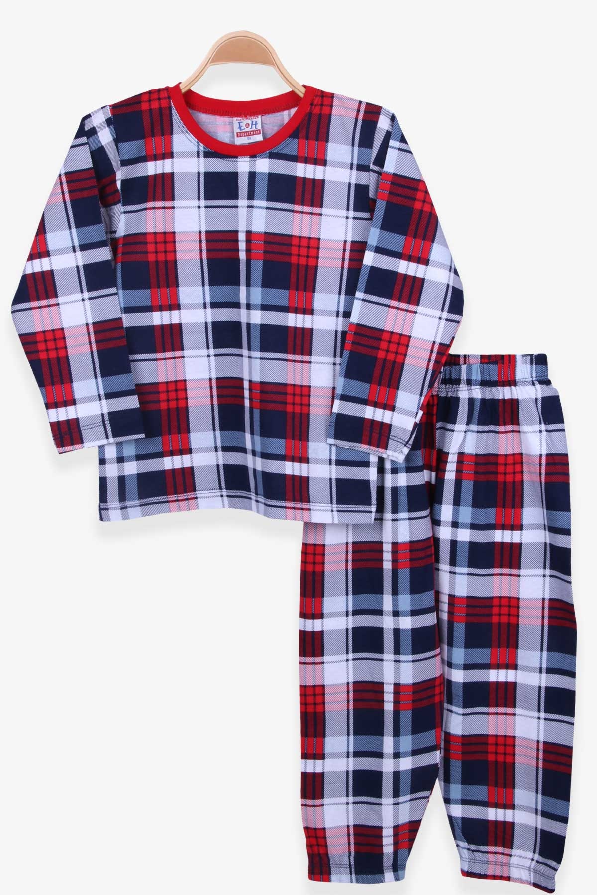Breeze Erkek Çocuk Pijama Takımı Ekose Desenli Karışık Renk (4-8 Yaş)