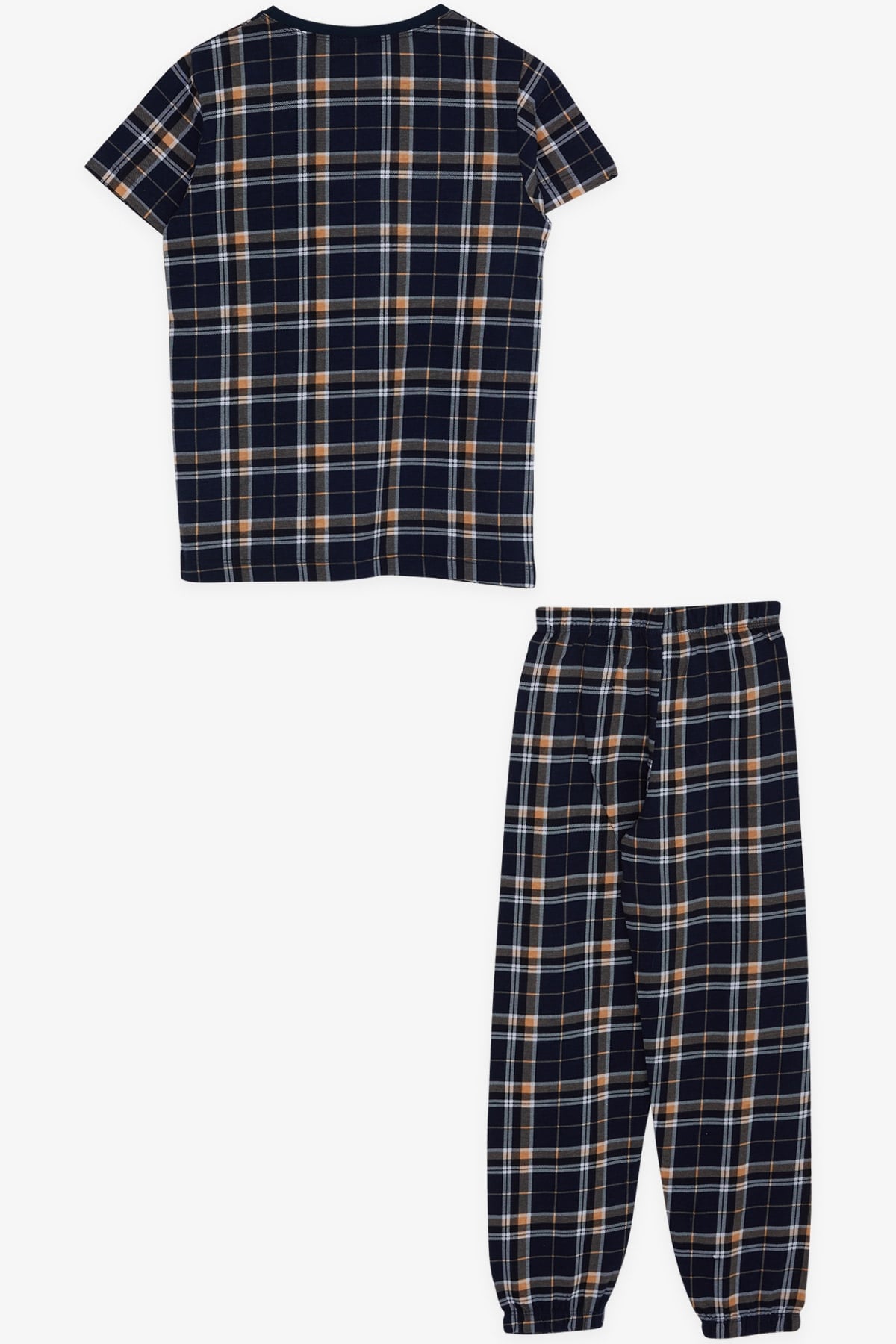 Breeze Erkek Çocuk Pijama Takımı Ekose Desenli Lacivert (4-7 Yaş)