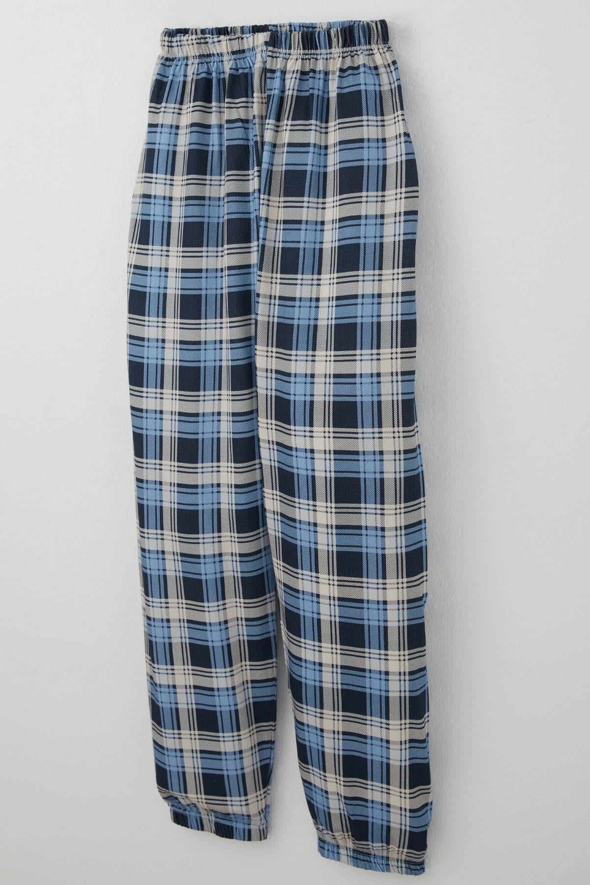 Breeze Erkek Çocuk Pijama Takımı Ekose Desenli Karışık Renk (9-12 Yaş)