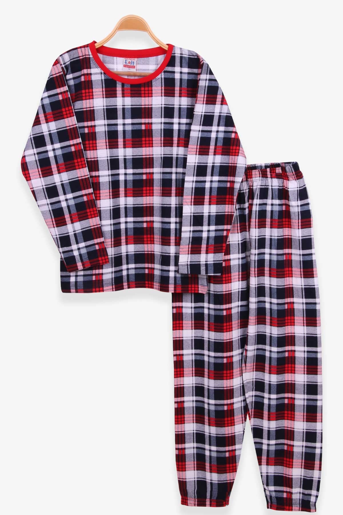 Breeze Erkek Çocuk Pijama Takımı Ekoseli Karışık Renk (9-14 Yaş)