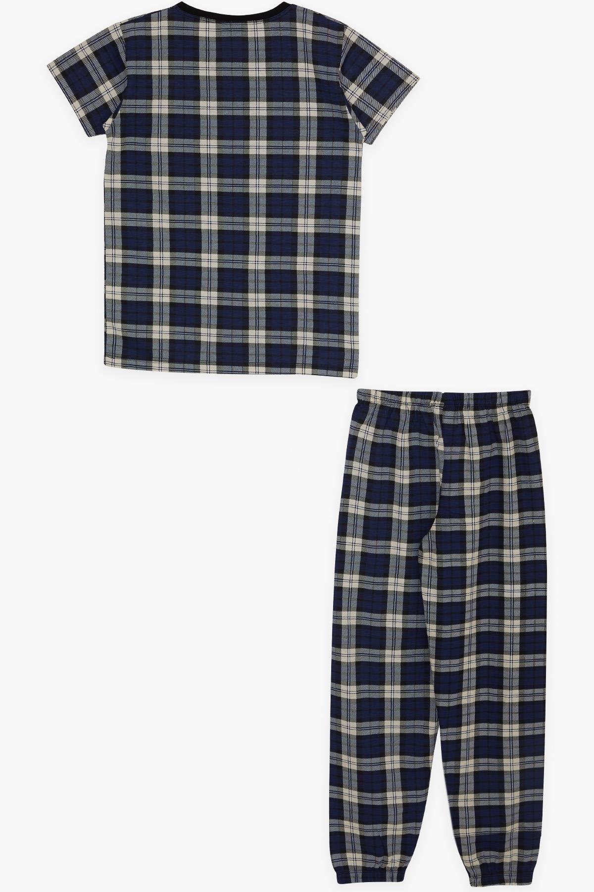 Breeze Erkek Çocuk Pijama Takımı Ekose Desenli Karışık Renk (9-14 Yaş)