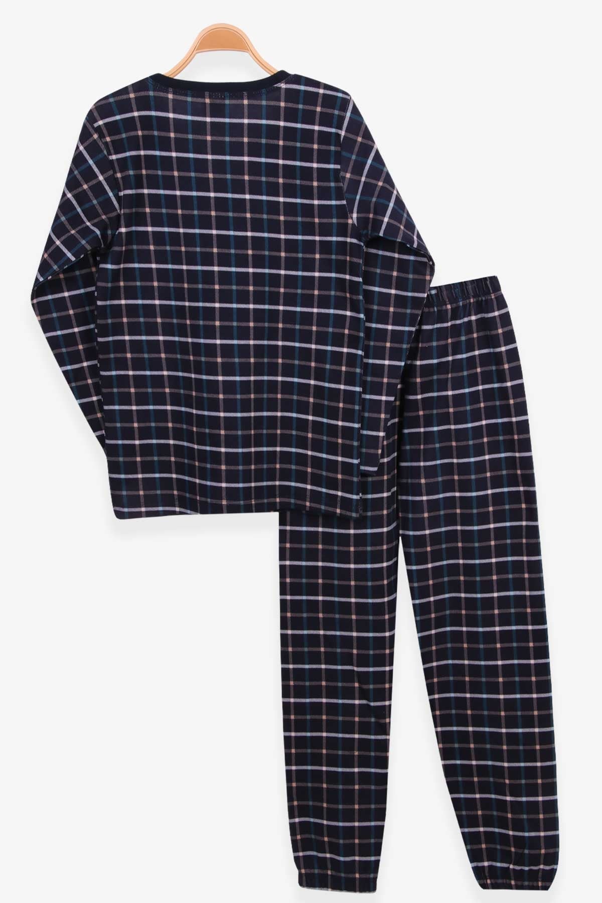 Breeze Erkek Çocuk Pijama Takımı Ekoseli Lacivert (9-14 Yaş)