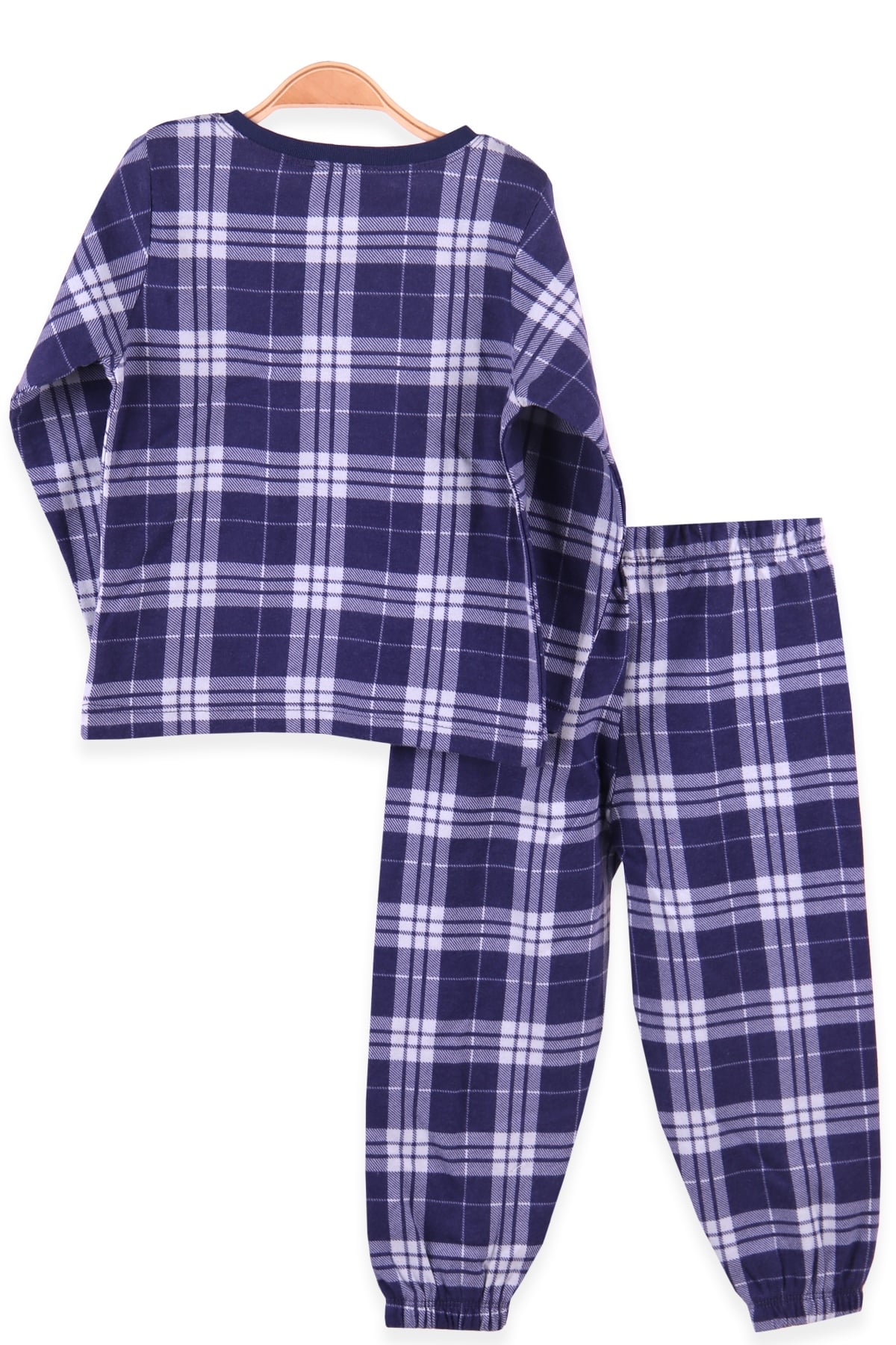 Breeze Erkek Çocuk Pijama Takımı Ekoseli Lacivert (2-6 Yaş)