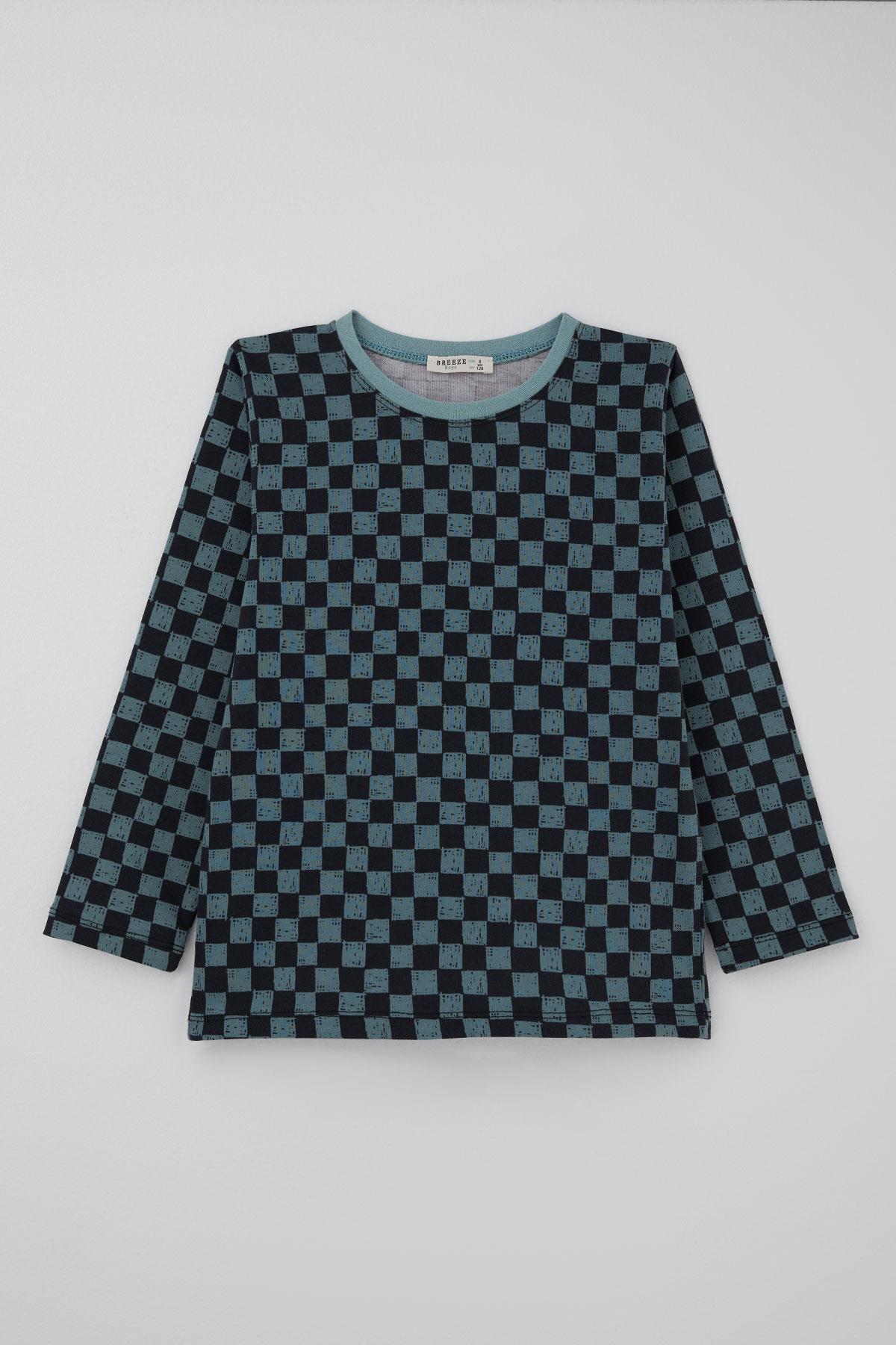 Breeze Erkek Çocuk Pijama Takımı Ekose Desenli Karışık Renk (4-8 Yaş)