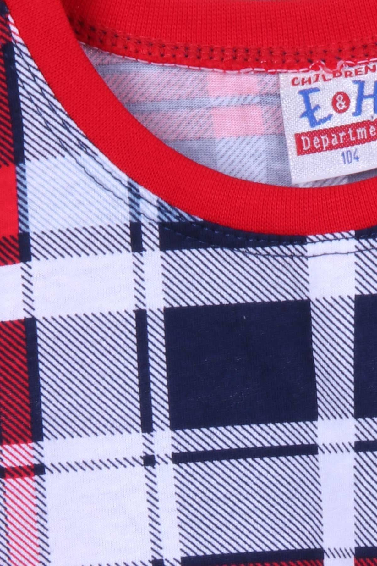 Breeze Erkek Çocuk Pijama Takımı Ekose Desenli Karışık Renk (4-8 Yaş)