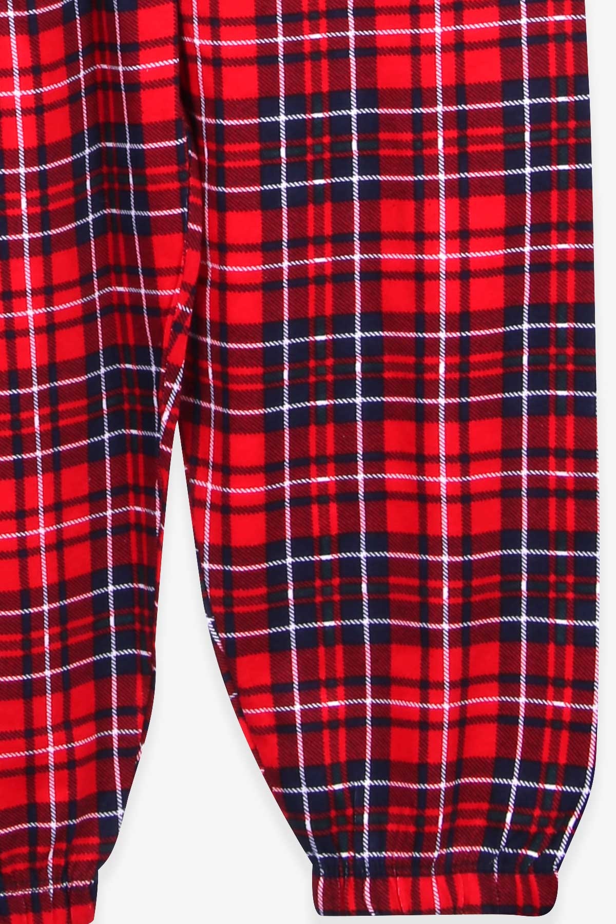 Breeze Erkek Çocuk Pijama Takımı Ekoseli Kırmızı (4-8 Yaş)