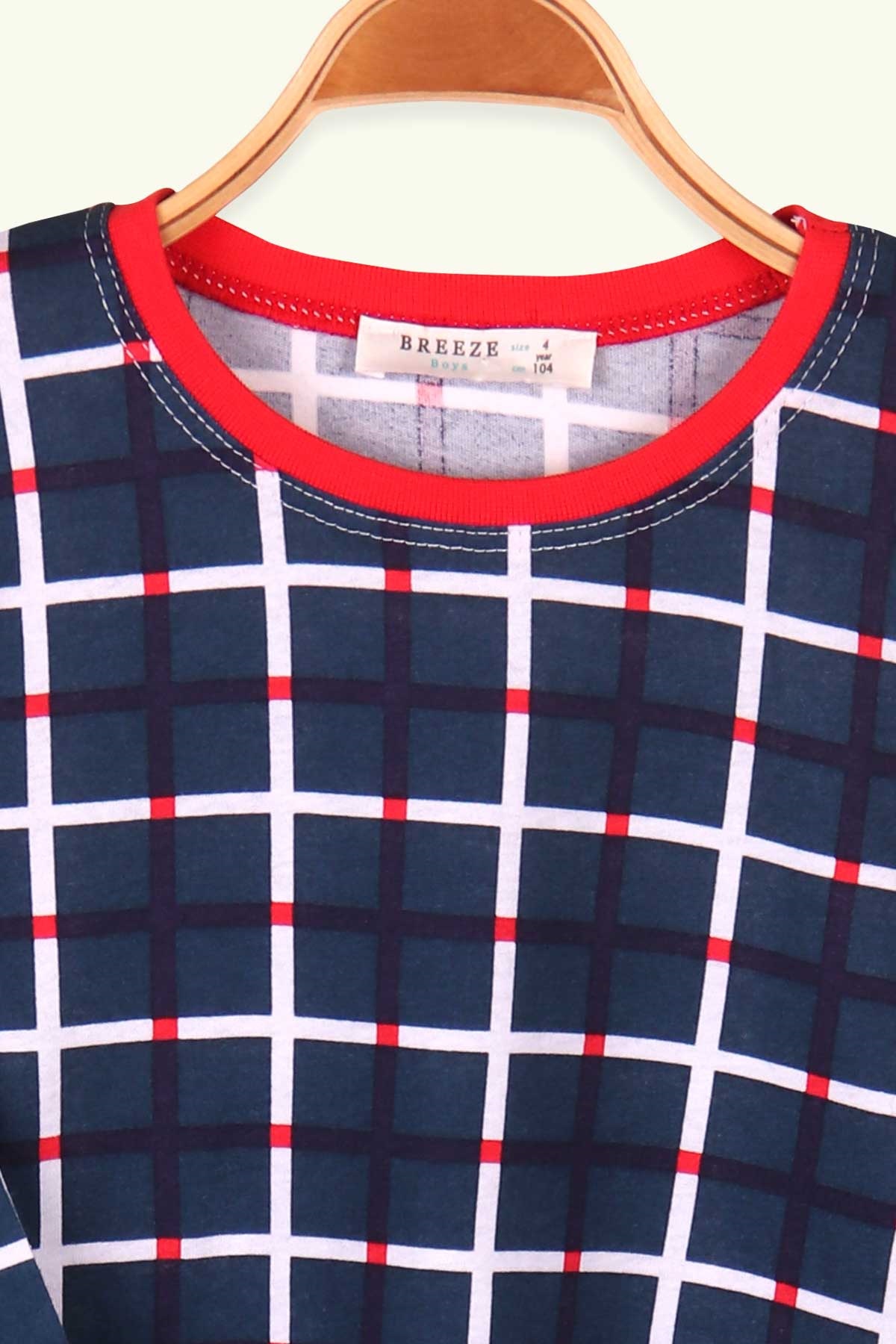 Breeze Erkek Çocuk Pijama Takımı Ekoseli Koyu Yeşil (4-8 Yaş)