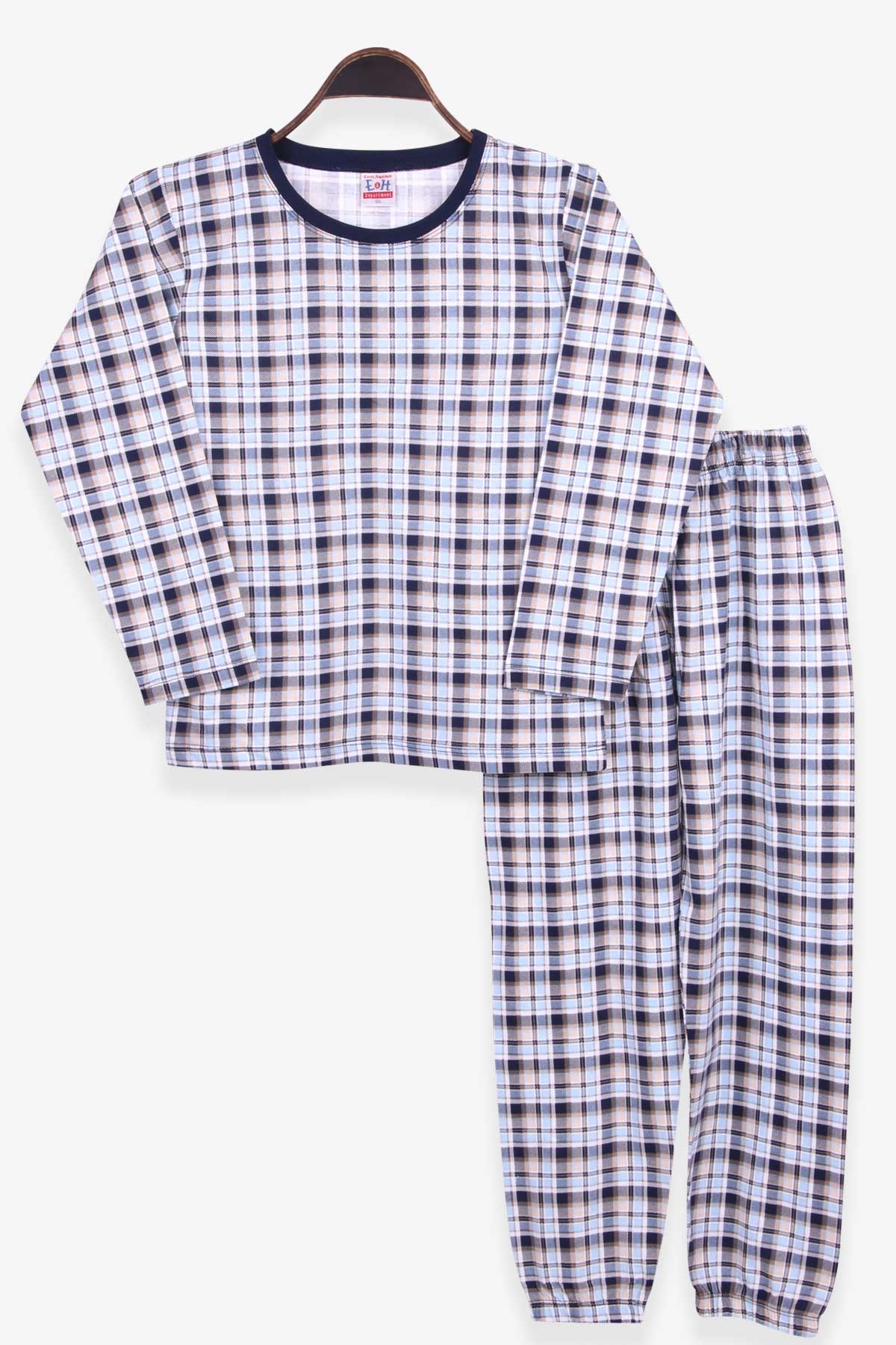 Breeze Erkek Çocuk Pijama Takımı Ekose Desenli Karışık Renk (9-12 Yaş)