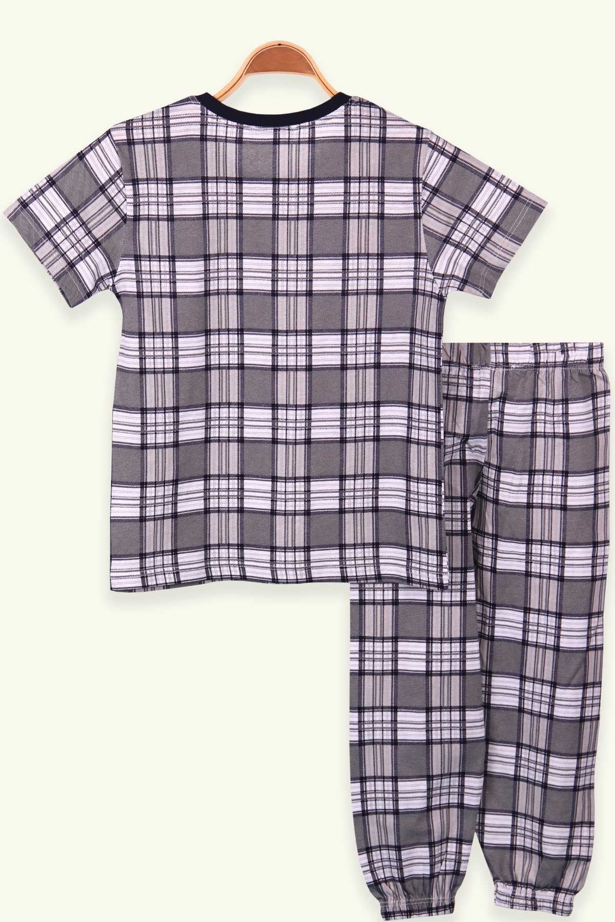 Breeze Erkek Çocuk Pijama Takımı Ekoseli Karışık Renk (4-8 Yaş)