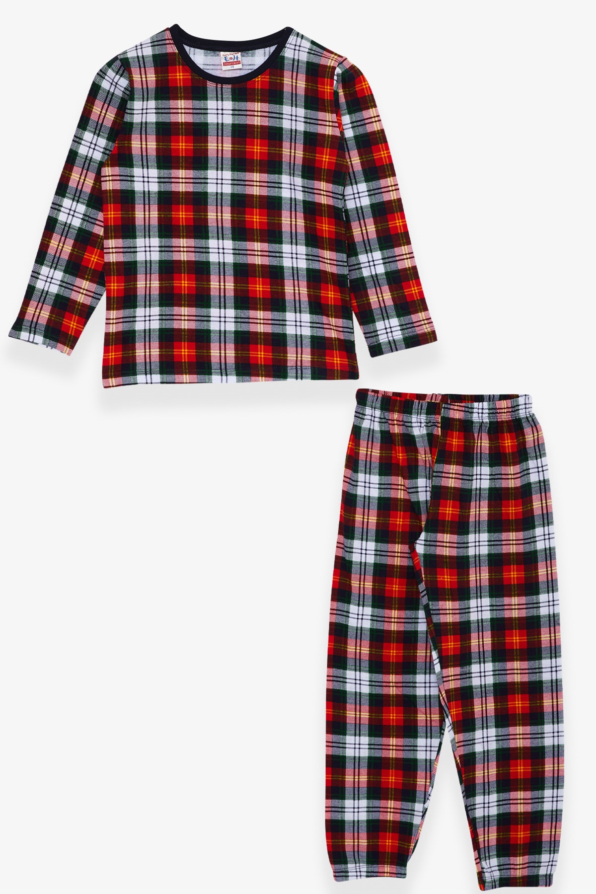 Breeze Erkek Çocuk Pijama Takımı Ekose Desenli Karışık Renk (4-8 Yaş)