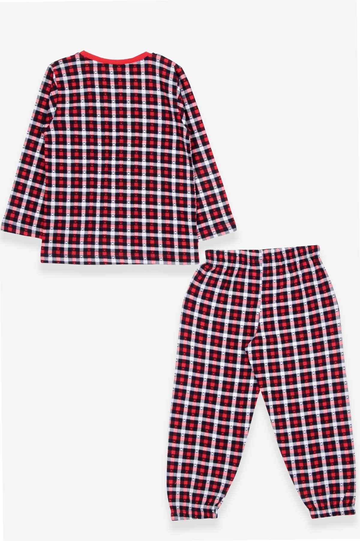 Breeze Erkek Çocuk Pijama Takımı Ekose Desenli Kırmızı (4-8 Yaş)