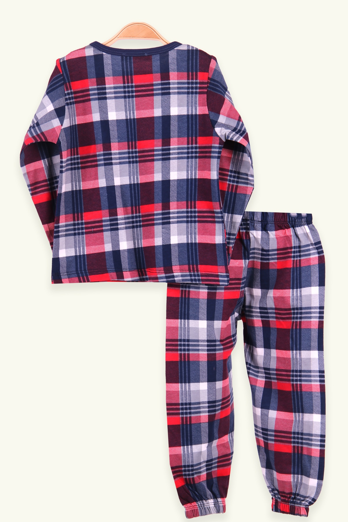 Breeze Erkek Çocuk Pijama Takımı Ekoseli Lacivert (2-6 Yaş)