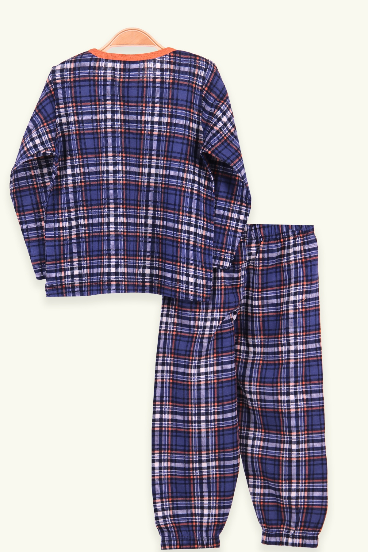 Breeze Erkek Çocuk Pijama Takımı Ekoseli Lacivert (2-6 Yaş)