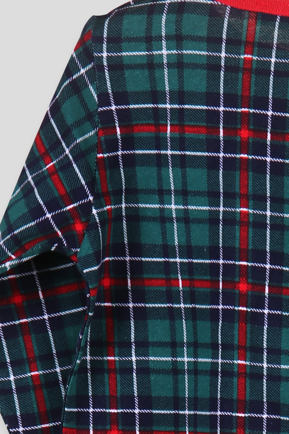 Breeze Erkek Çocuk Pijama Takımı Ekoseli Yeşil (1-4 Yaş)