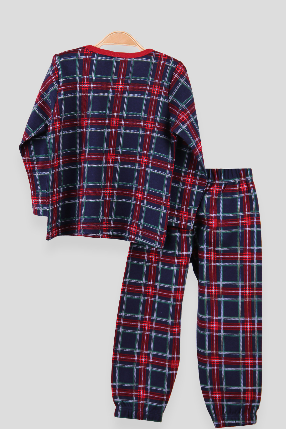 Breeze Erkek Çocuk Pijama Takımı Ekoseli Lacivert (2-6 Yaş)