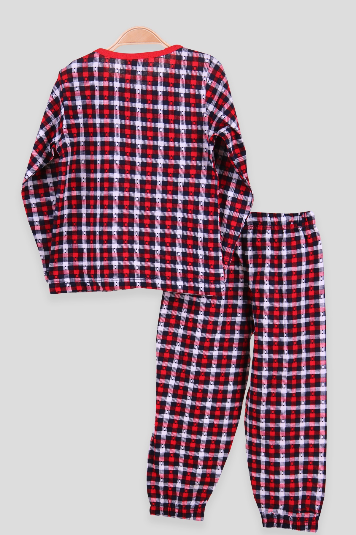 Breeze Erkek Çocuk Pijama Takımı Ekoseli Kırmızı (2-6 Yaş)