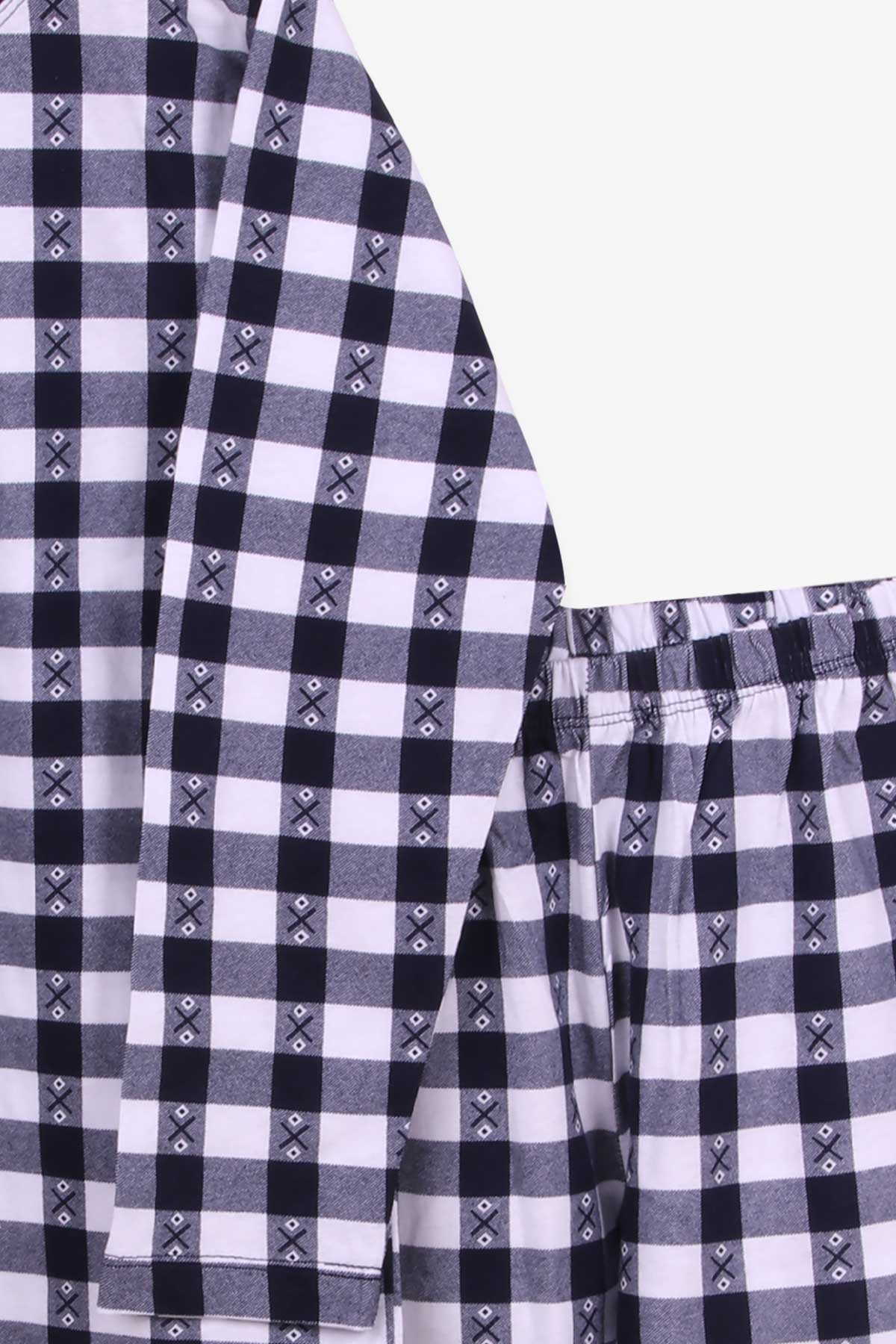 Breeze Erkek Çocuk Pijama Takımı Etnik Desenli Lacivert (9-14 Yaş)