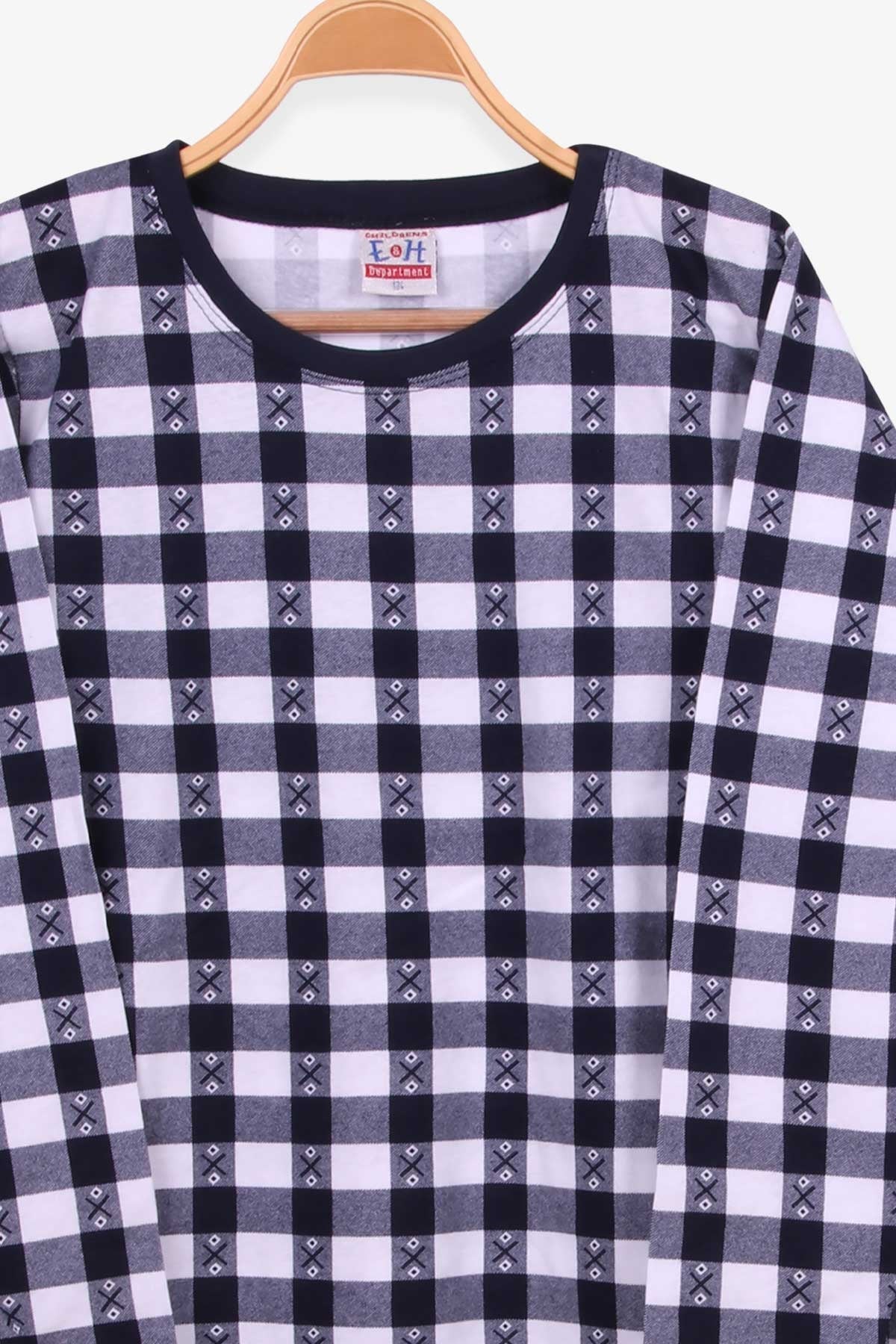 Breeze Erkek Çocuk Pijama Takımı Etnik Desenli Lacivert (9-14 Yaş)
