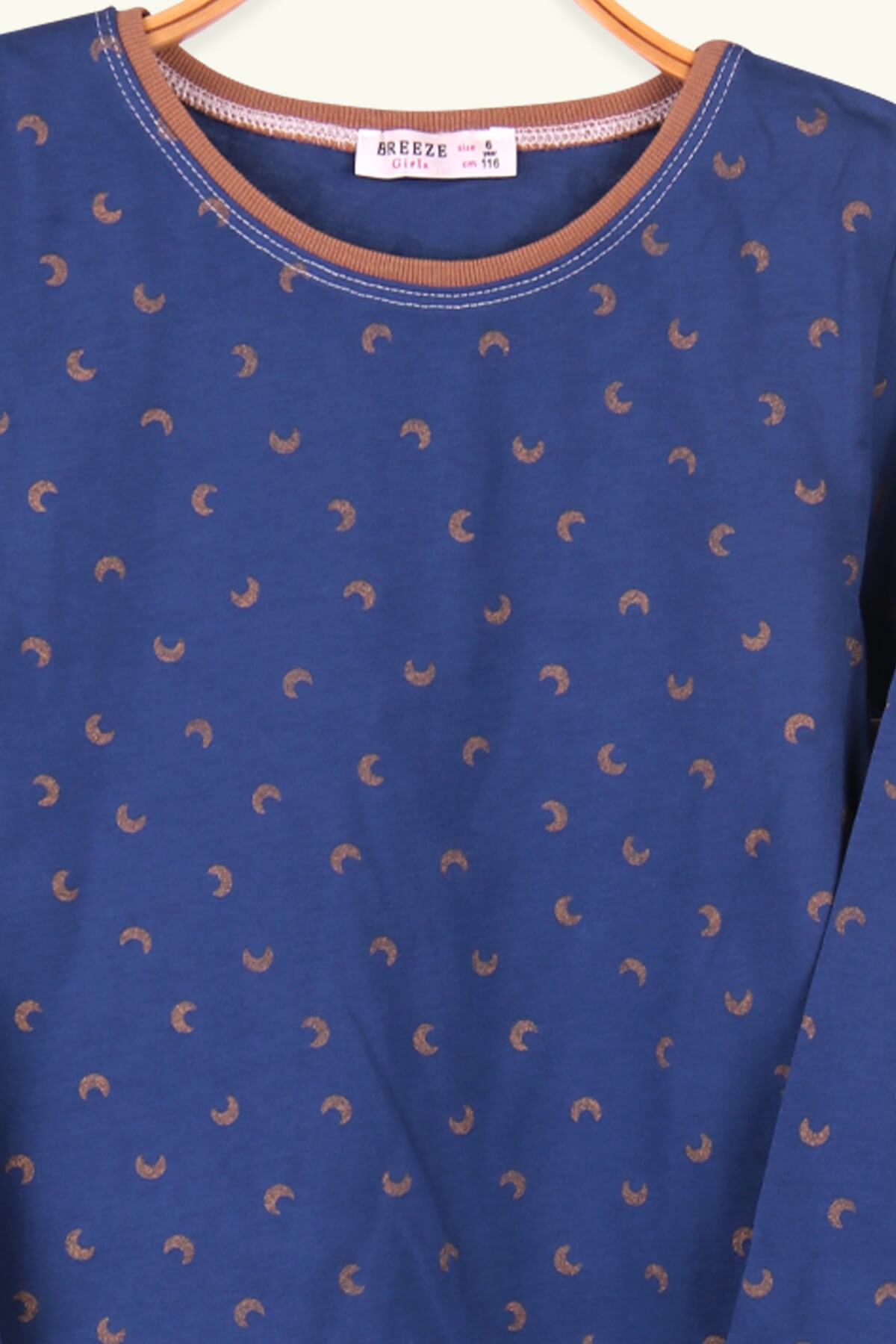 Breeze Erkek Çocuk Pijama Takımı Gece Temalı Koyu Mavi (6-10 Yaş)
