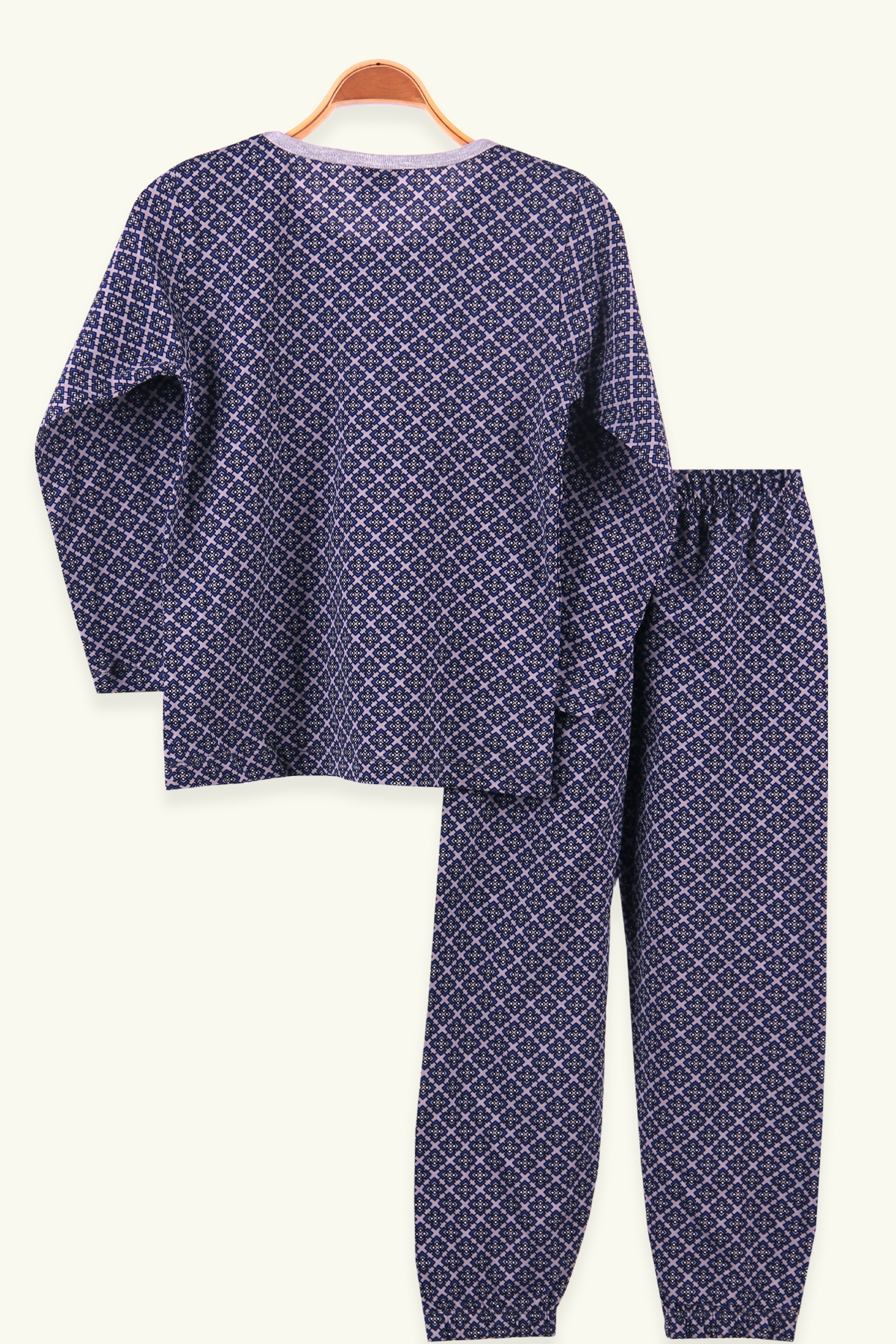 Breeze Erkek Çocuk Pijama Takımı Geometrik Desen Gri (6-10 Yaş)