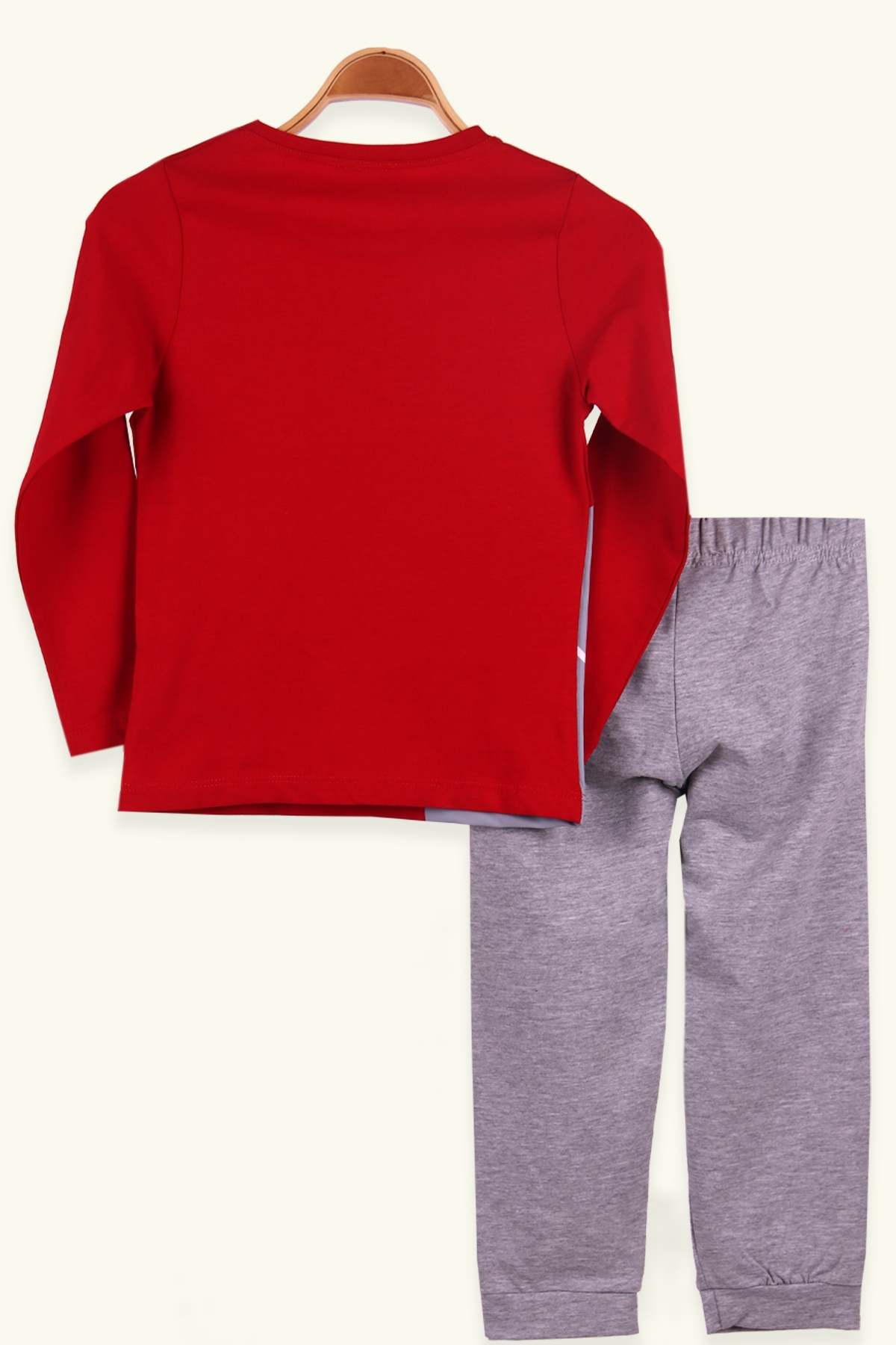 Breeze Erkek Çocuk Pijama Takımı Gergedan Baskılı Kırmızı (3-7 Yaş)