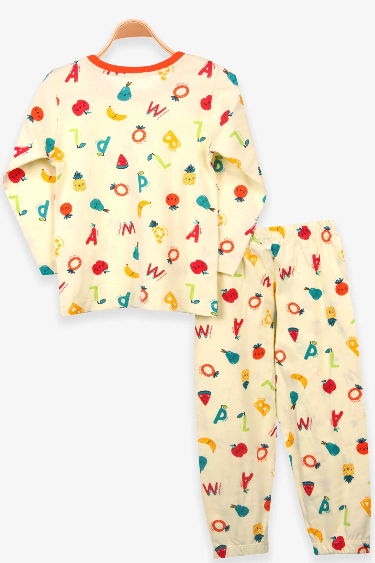 Breeze Erkek Çocuk Pijama Takımı Harf Desenli Sarı (4-8 Yaş)
