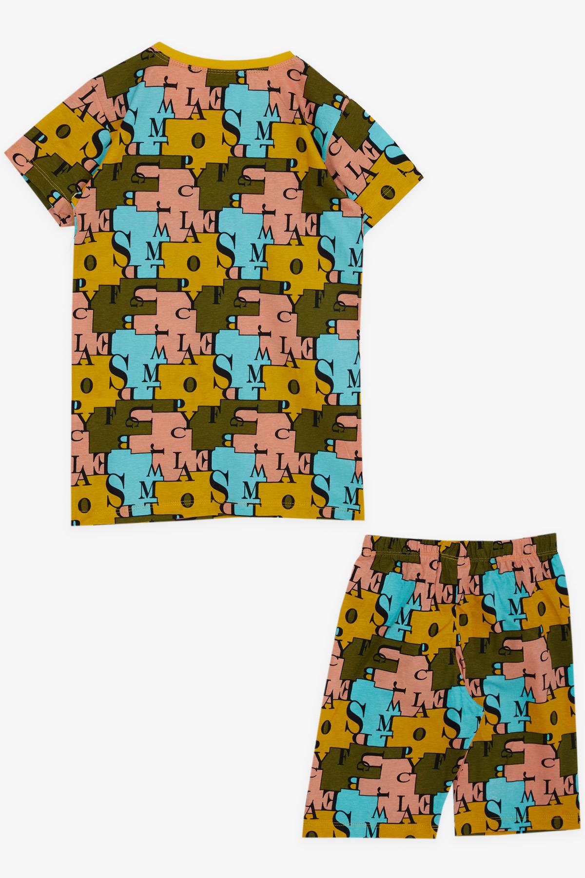 Breeze Erkek Çocuk Pijama Takımı Harf Desenli Karışık Renk (4-8 Yaş)