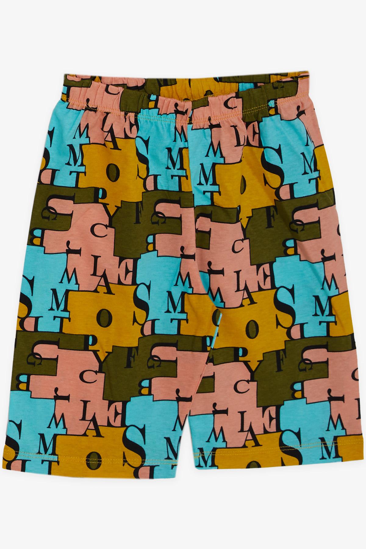 Breeze Erkek Çocuk Pijama Takımı Harf Desenli Karışık Renk (4-8 Yaş)