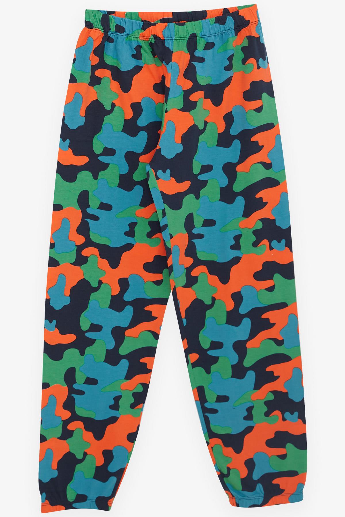 Breeze Erkek Çocuk Pijama Takımı Kamuflaj Desenli Karışık Renk (9-12 Yaş)