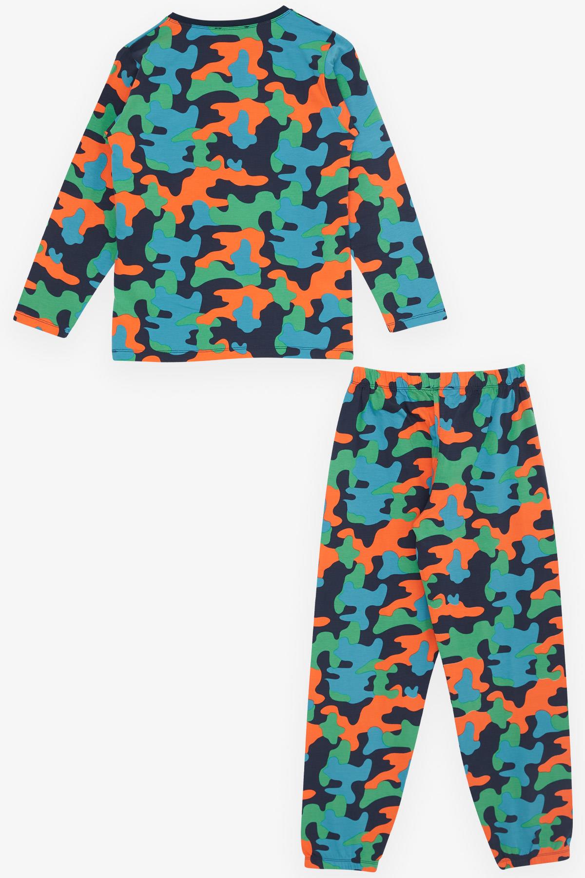 Breeze Erkek Çocuk Pijama Takımı Kamuflaj Desenli Karışık Renk (9-12 Yaş)