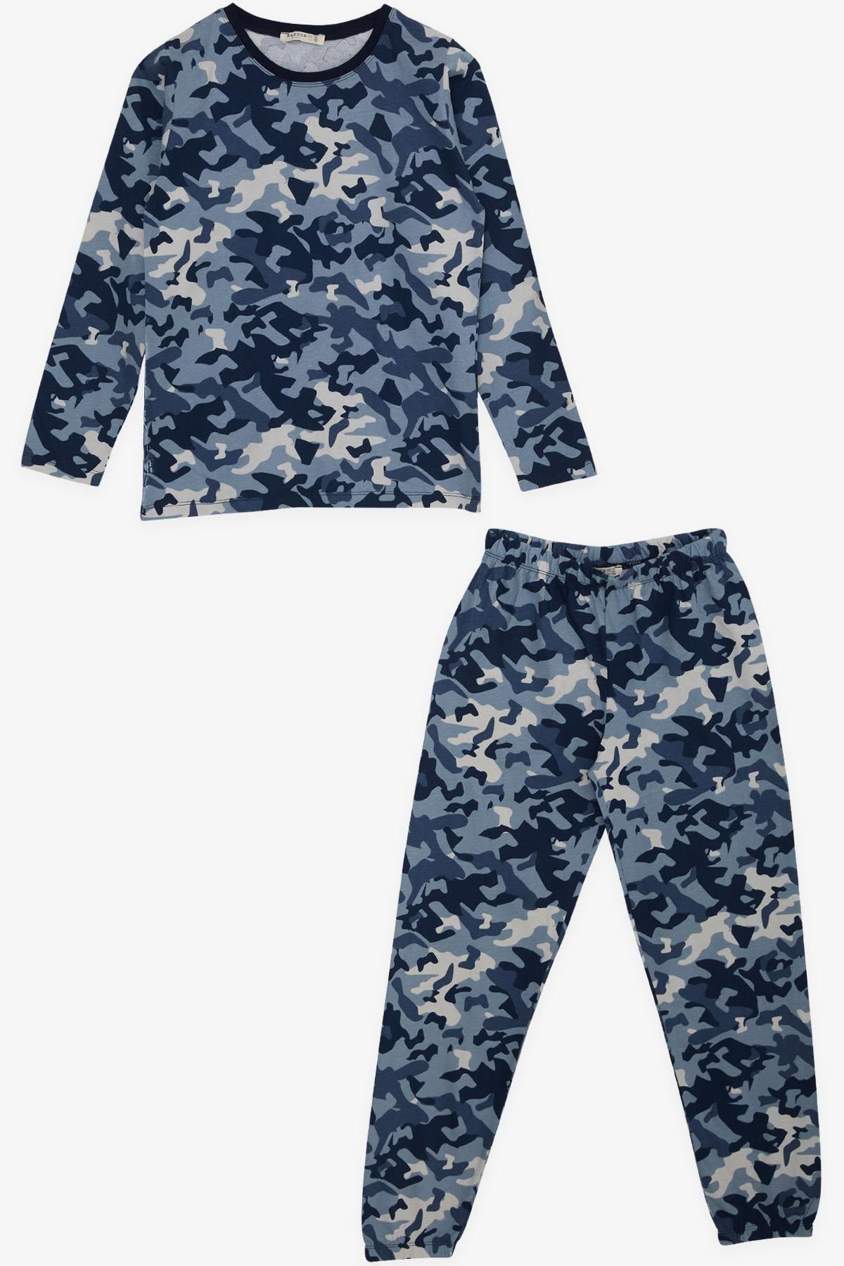 Breeze Erkek Çocuk Pijama Takımı Kamuflaj Desenli Karışık Renk (9-12 Yaş)