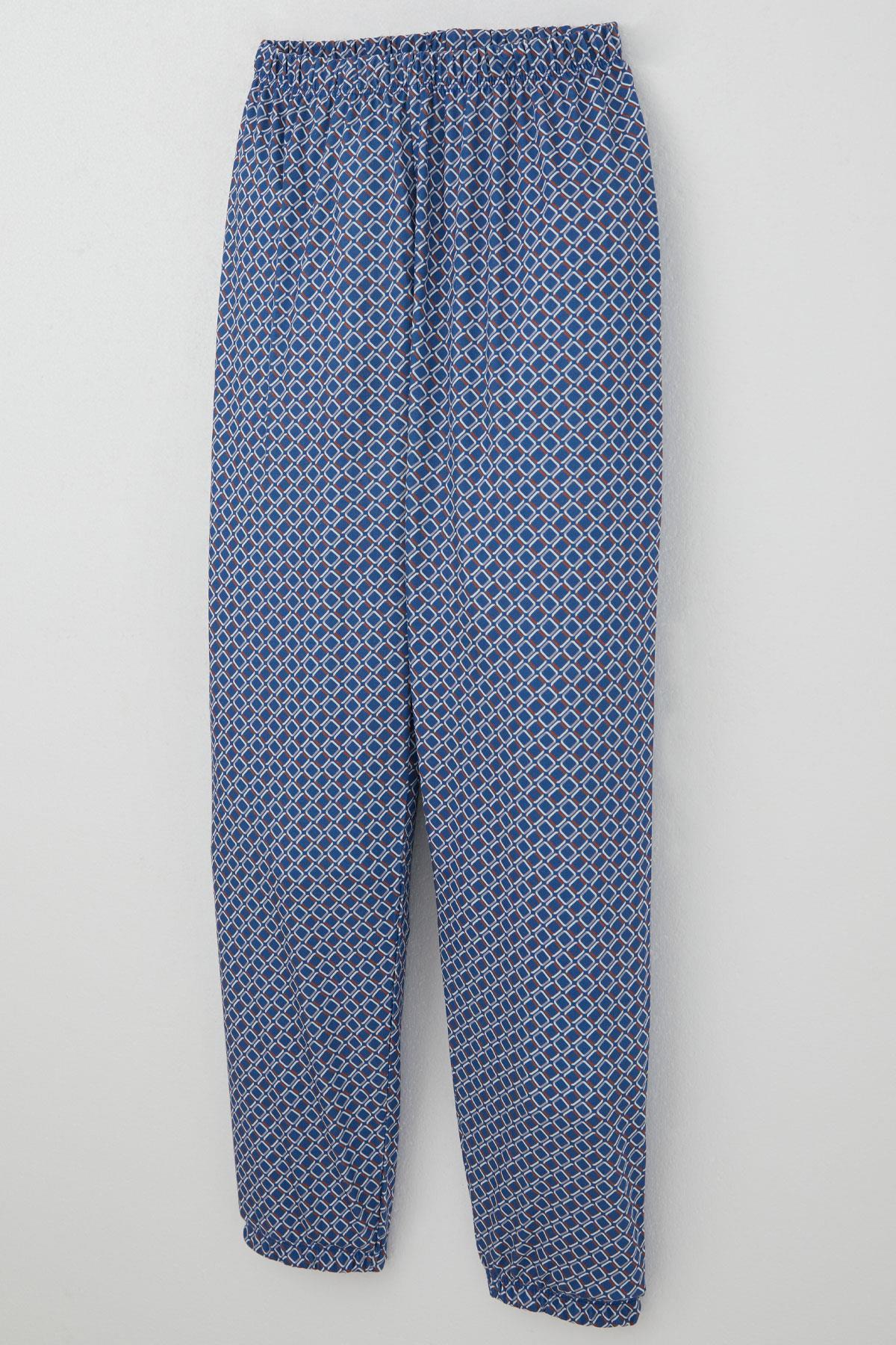 Breeze Erkek Çocuk Pijama Takımı Kare Desenli Mavi (9-12 Yaş)