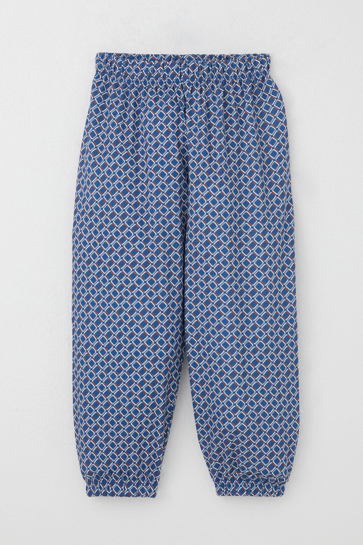 Breeze Erkek Çocuk Pijama Takımı Kare Desenli Mavi (1-3 Yaş)