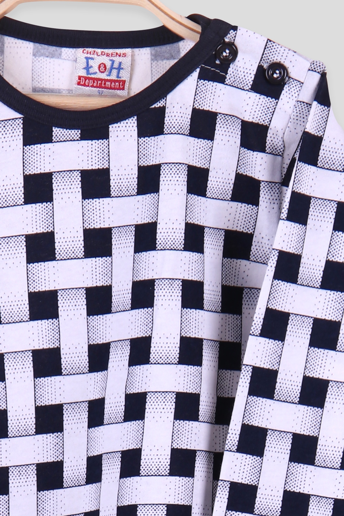 Breeze Erkek Çocuk Pijama Takımı Kareli Lacivert (2-6 Yaş)