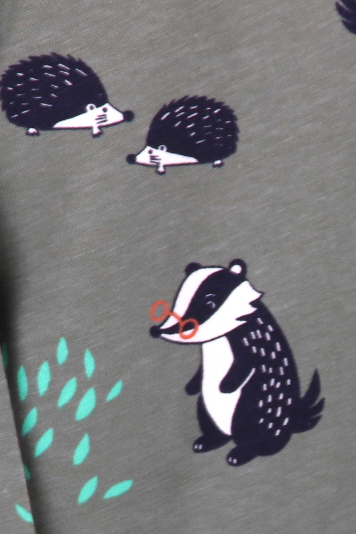 Breeze Erkek Çocuk Pijama Takımı Kokarca Desenli Yeşil (9-12 Yaş)