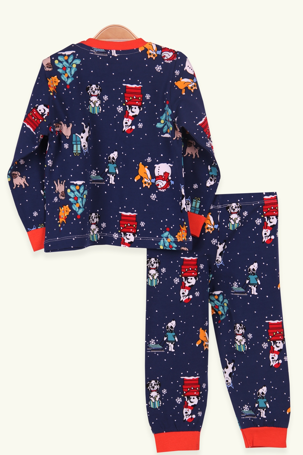 Breeze Erkek Çocuk Pijama Takımı Köpek Desenli Koyu Mavi (1.5-5 Yaş)