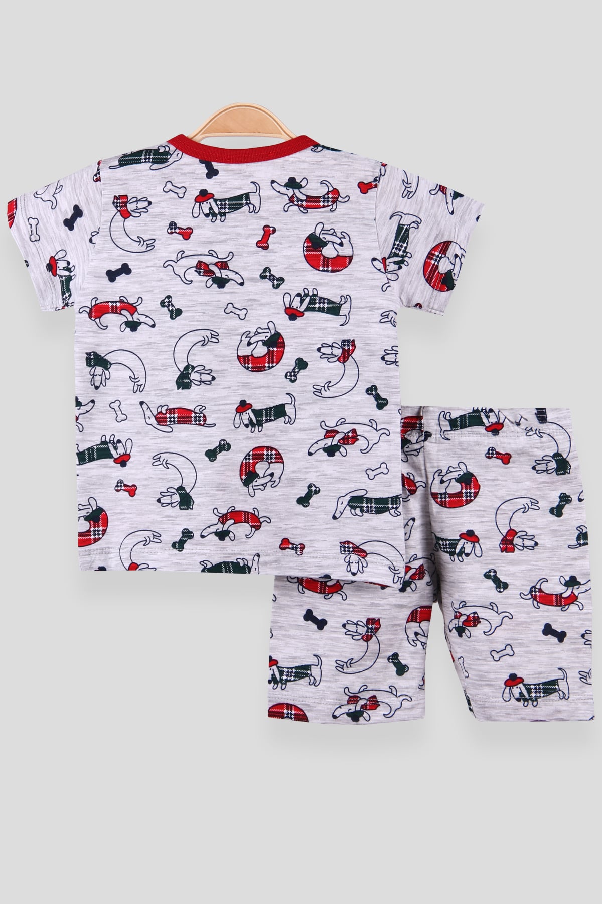 Breeze Erkek Çocuk Pijama Takımı Köpekli Gri (1-4 Yaş)