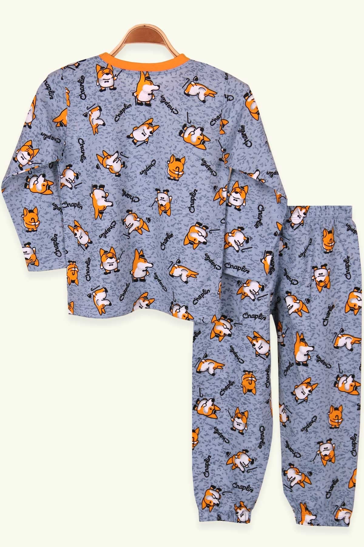 Breeze Erkek Çocuk Pijama Takımı Köpekli Bebe Mavisi (4-8 Yaş)