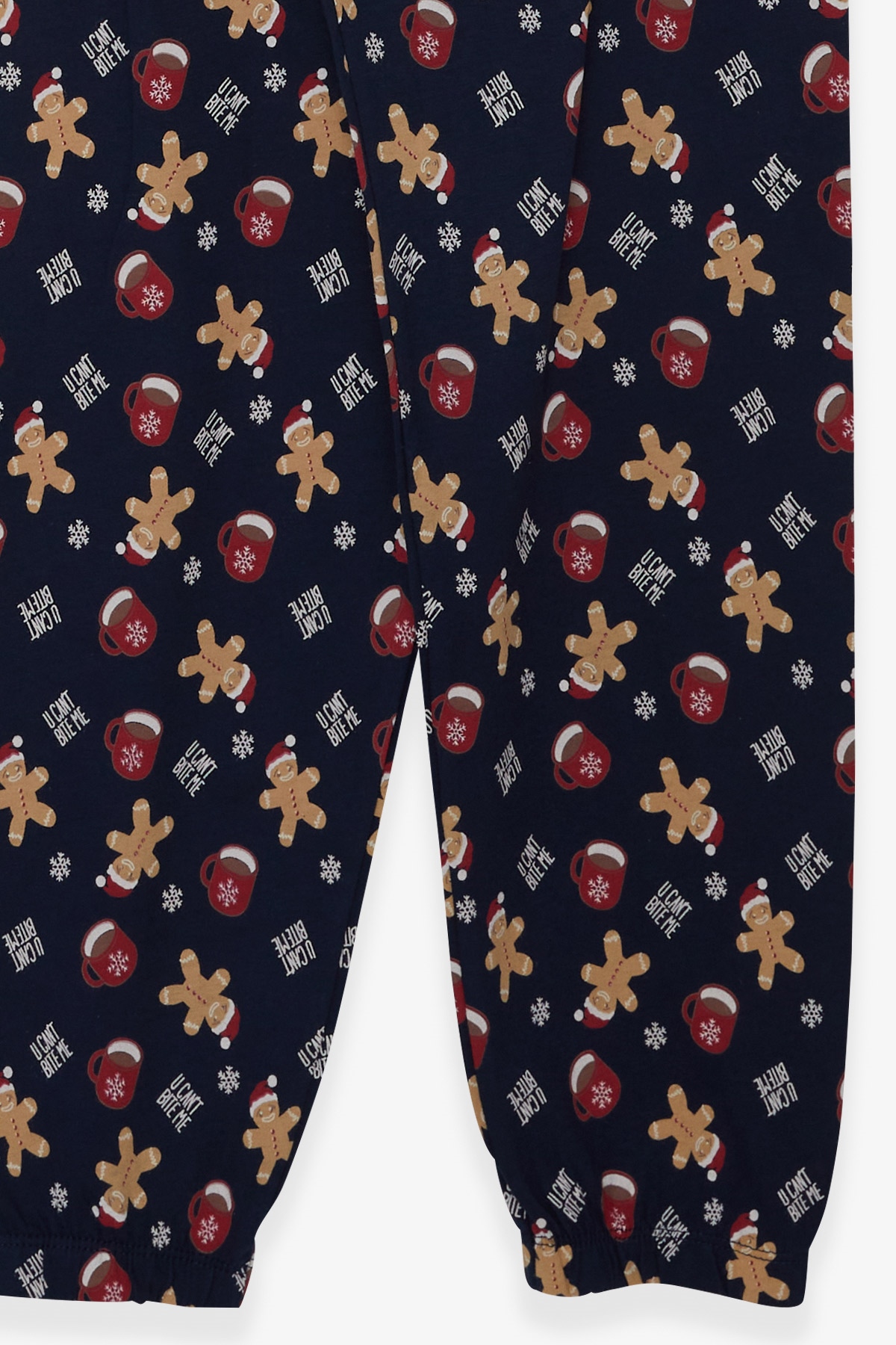 Breeze Erkek Çocuk Pijama Takımı Kurabiye Desenli Lacivert (4-8 Yaş)