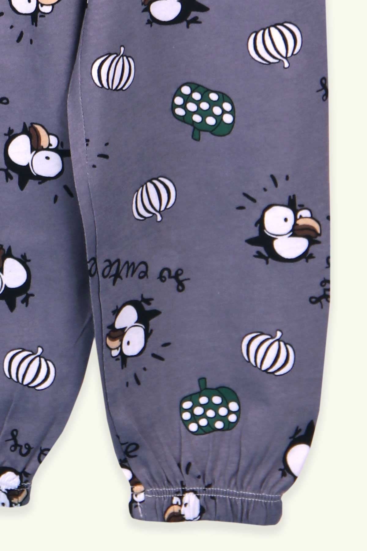 Breeze Erkek Çocuk Pijama Takımı Kuş Desenli İndigo (4-8 Yaş)