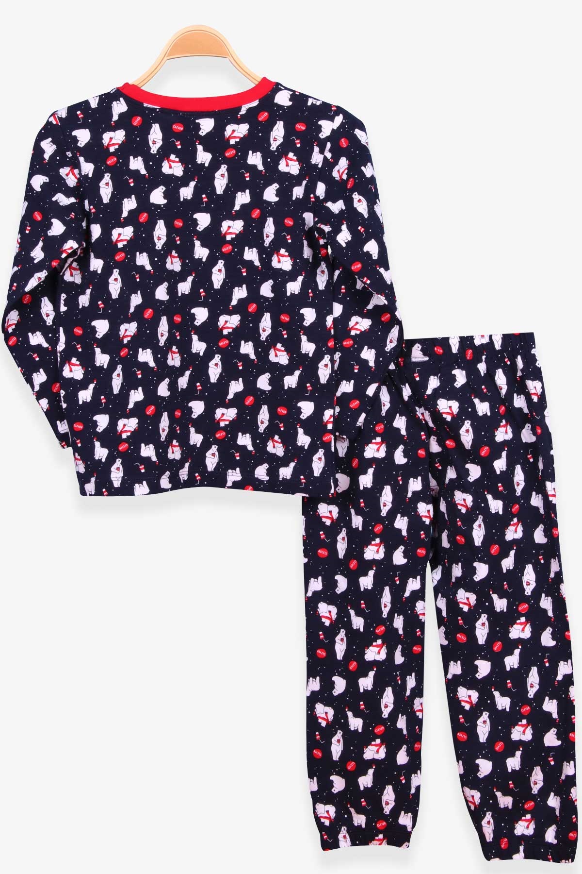 Breeze Erkek Çocuk Pijama Takımı Kutup Ayısı Desenli Lacivert (4-8 Yaş)