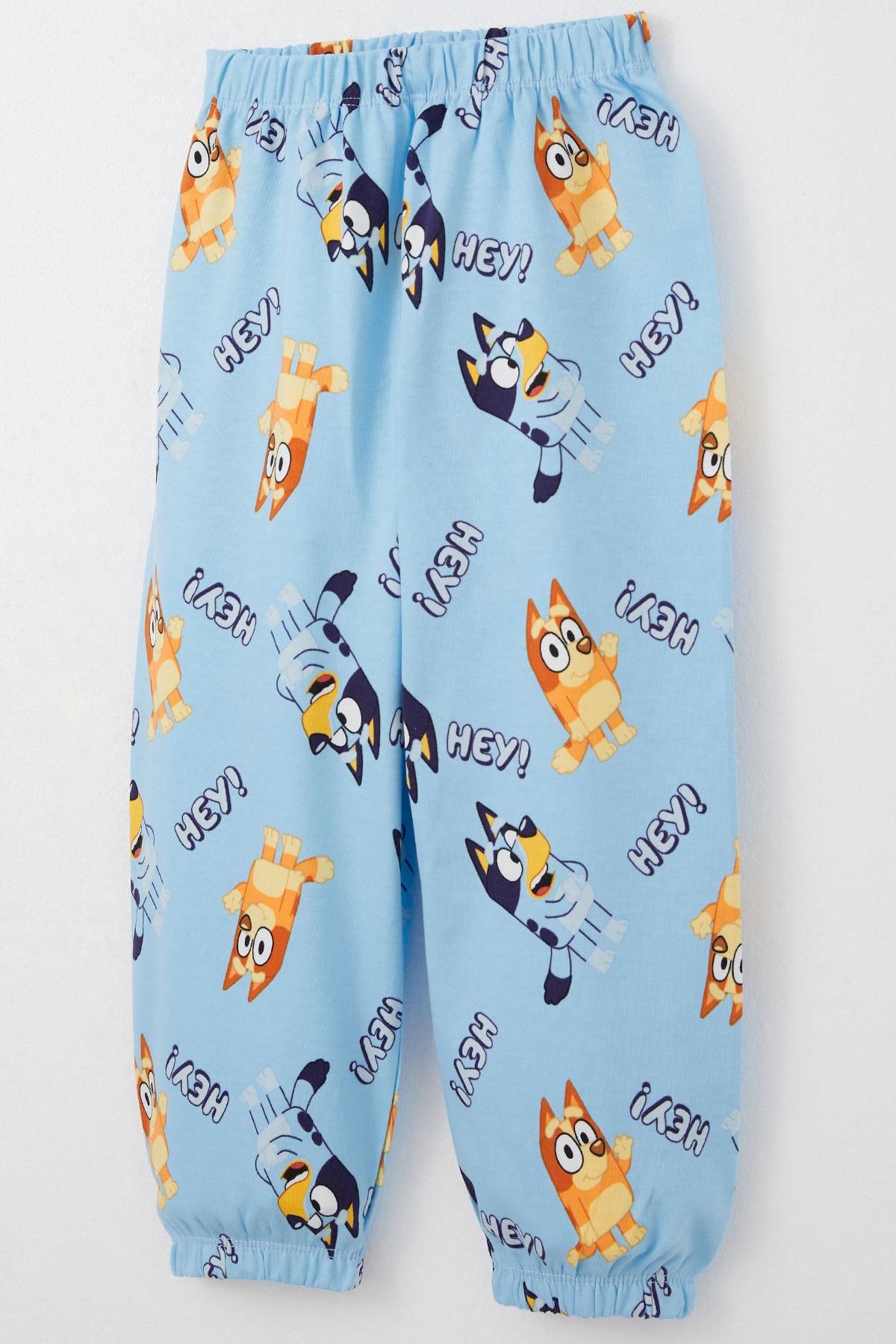 Breeze Erkek Çocuk Pijama Takımı Mutlu Köpekçikler Desenli Açık Mavi (1-3 Yaş)