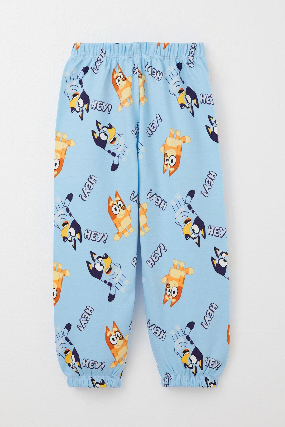 Breeze Erkek Çocuk Pijama Takımı Mutlu Köpekçikler Desenli Açık Mavi (1-3 Yaş)
